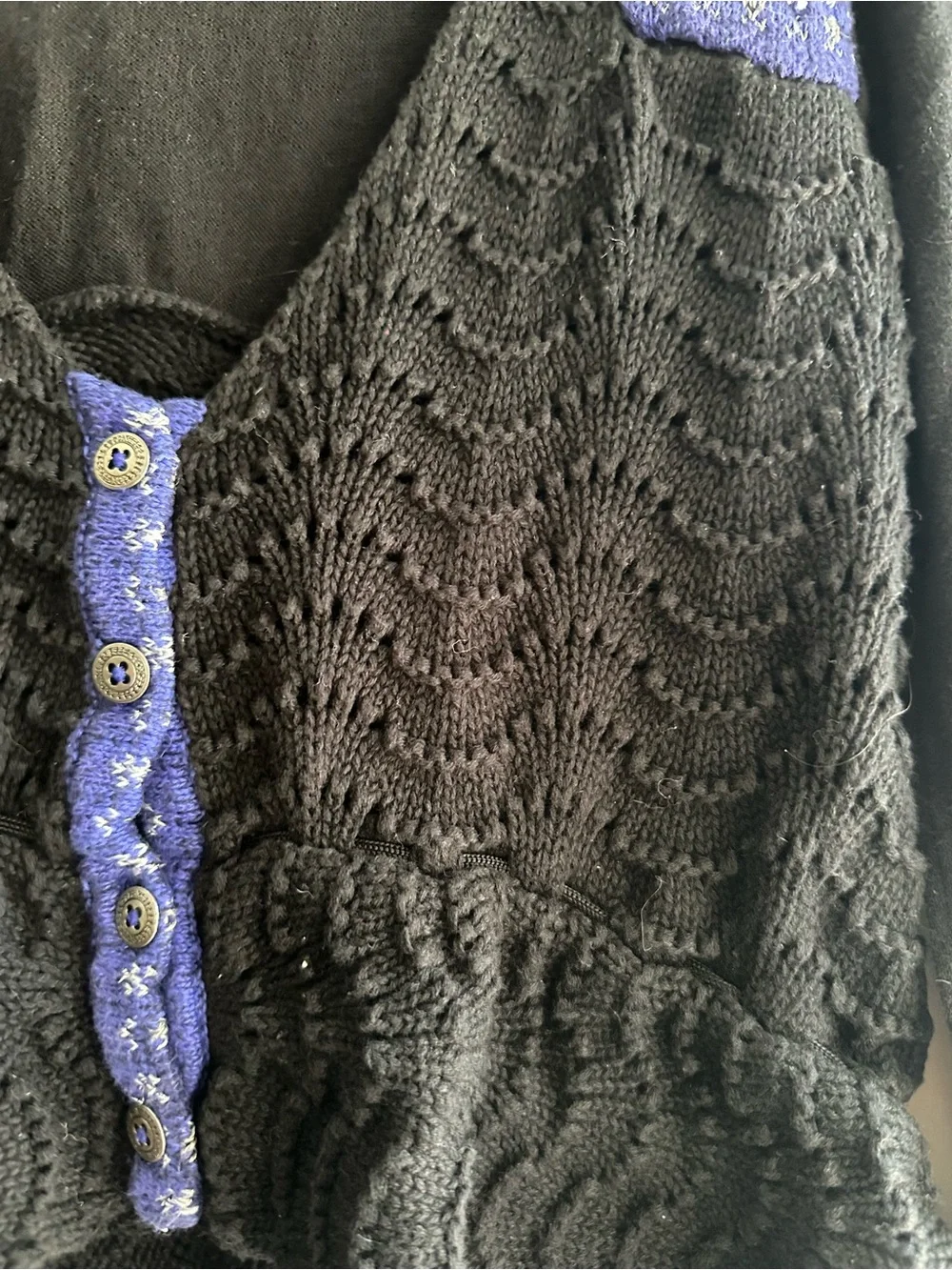 Vintage Free People Peplum crochet sweater size Small